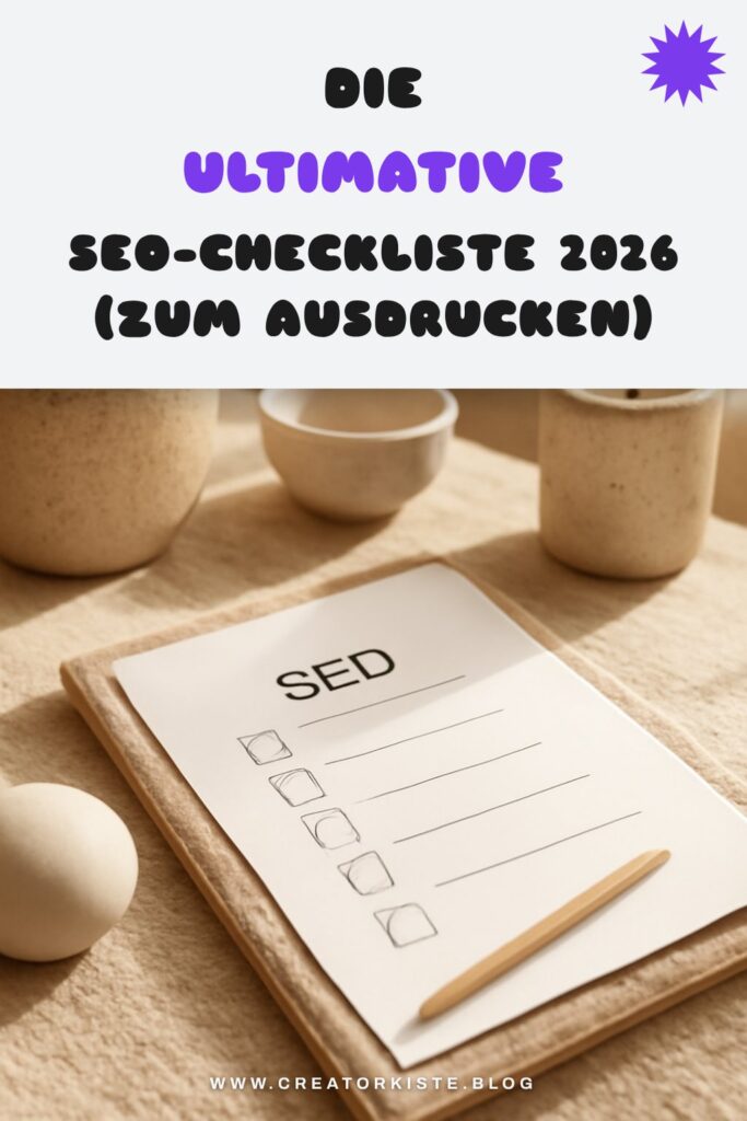 Die ultimative SEO-Checkliste 2026 (zum Ausdrucken)