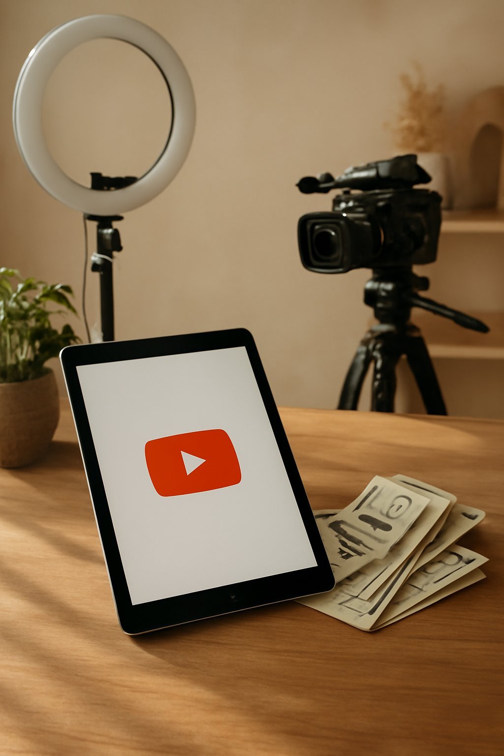 Mit YouTube Geld verdienen: Alle Einnahmequellen erklärt — Hero-Aufnahme