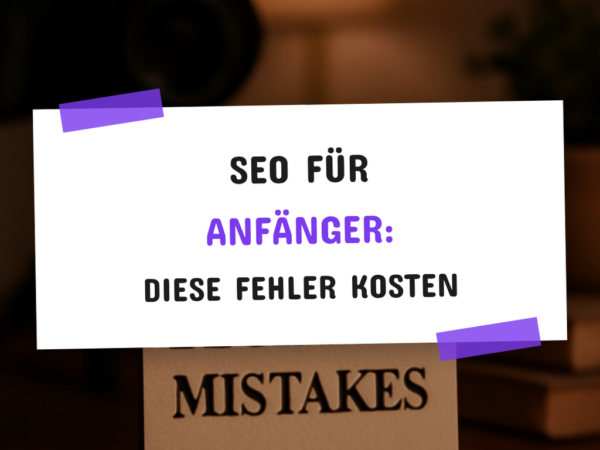 SEO für Anfänger: Diese Fehler kosten dich Rankings