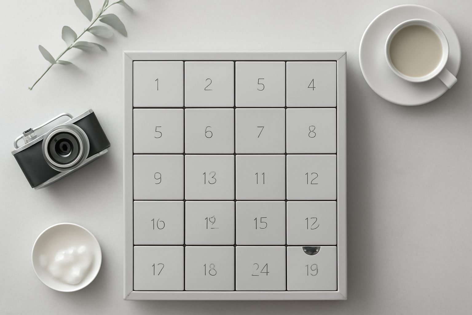 Adventskalender fotografieren für den Feed