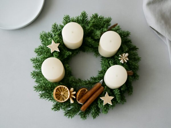 Adventskranz fotografieren Ideen ohne teure Anschaffung
