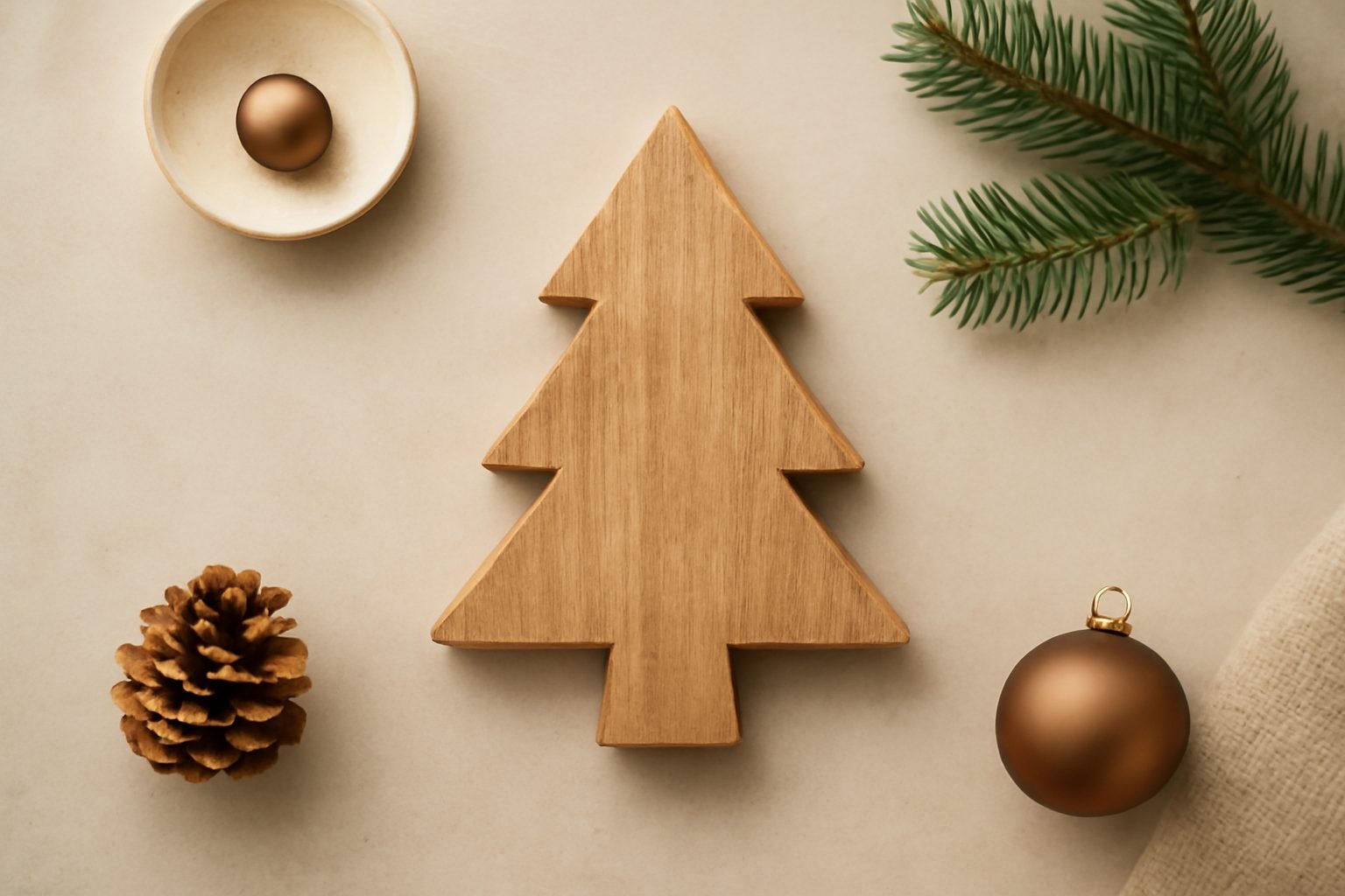 DIY Weihnachten basteln aus Holz ohne Vorkenntnisse