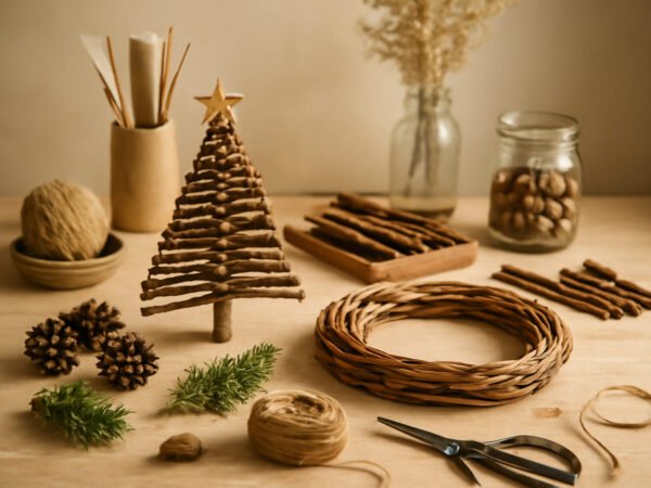 DIY Weihnachten basteln mit Naturmaterial ohne Vorkenntnisse