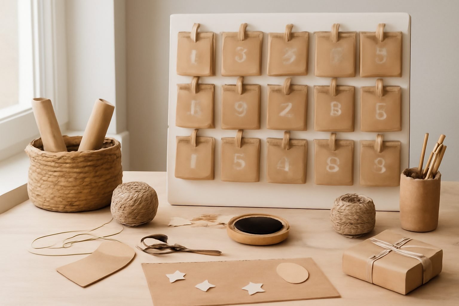 Einfache Adventskalender DIY — der Weg zum Ergebnis