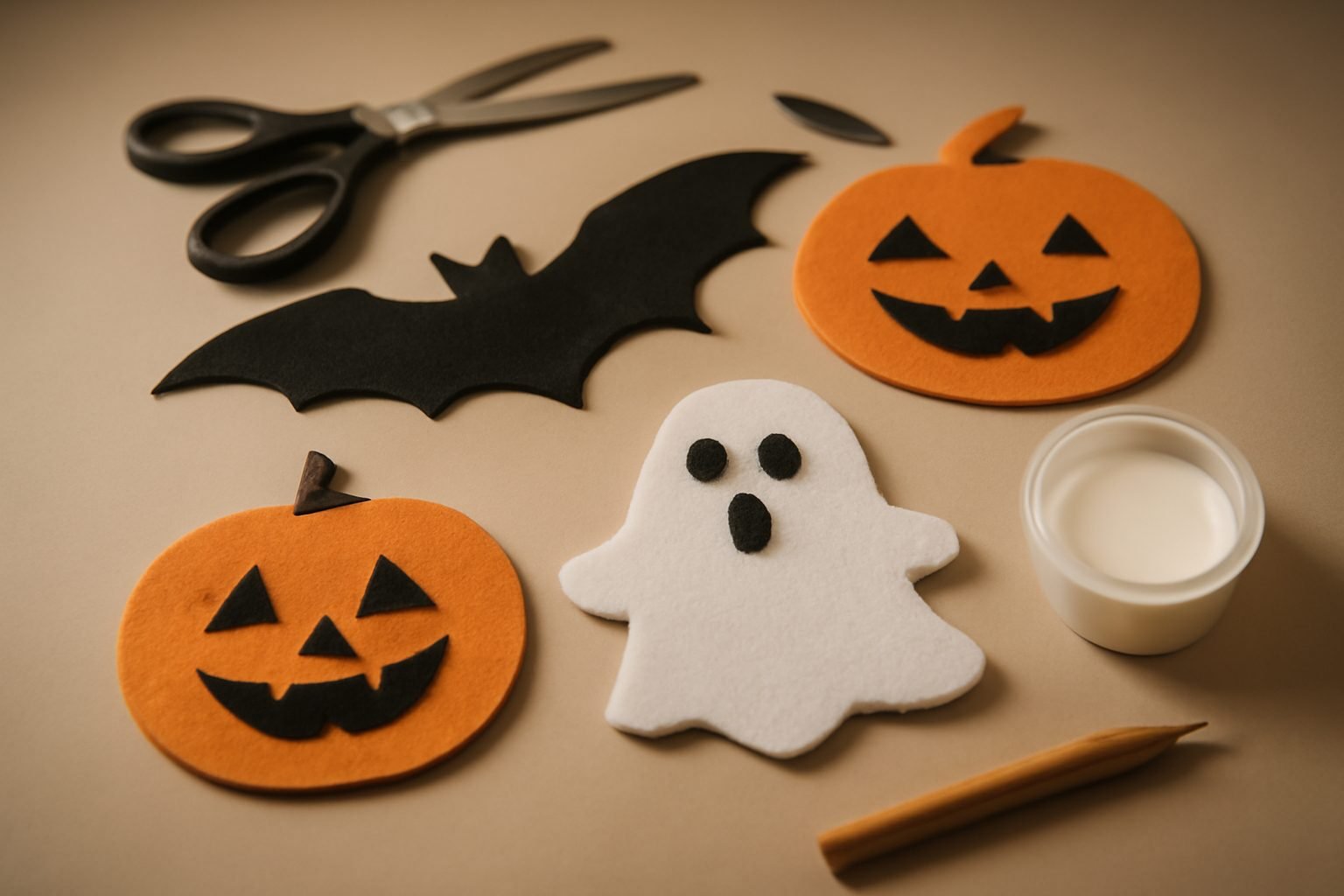 Halloween basteln Vorlagen mit Kindern ohne Vorkenntnisse