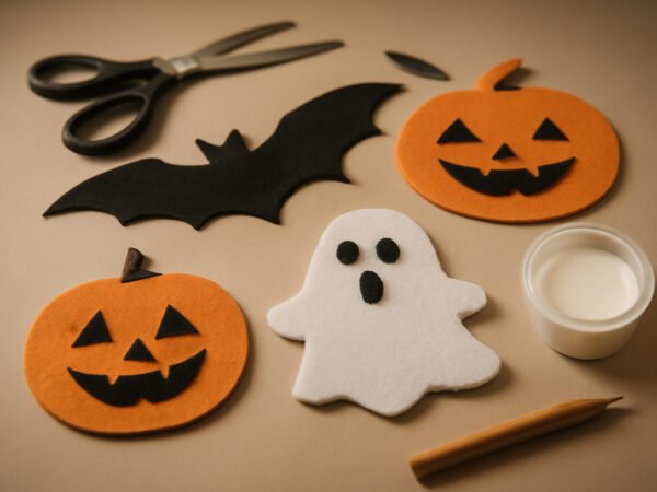 Halloween basteln Vorlagen mit Kindern ohne Vorkenntnisse