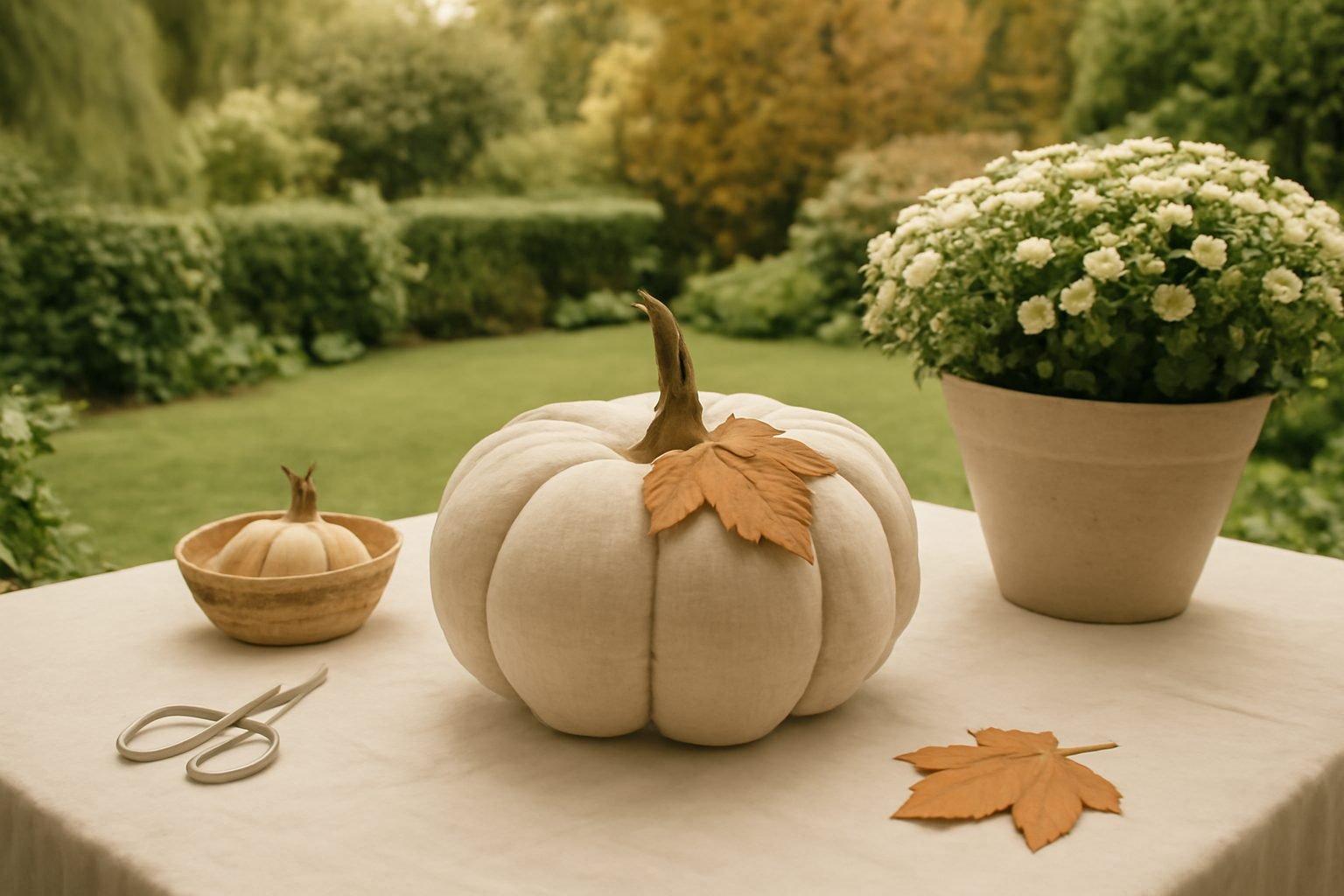Herbstdeko draußen nähen gelingt auch beim ersten Mal
