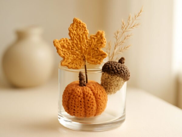 Herbstdeko im Glas häkeln: 6 Schritte zum Ergebnis