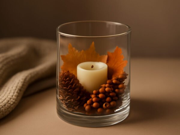 Herbstdeko im Glas nähen ohne Vorkenntnisse