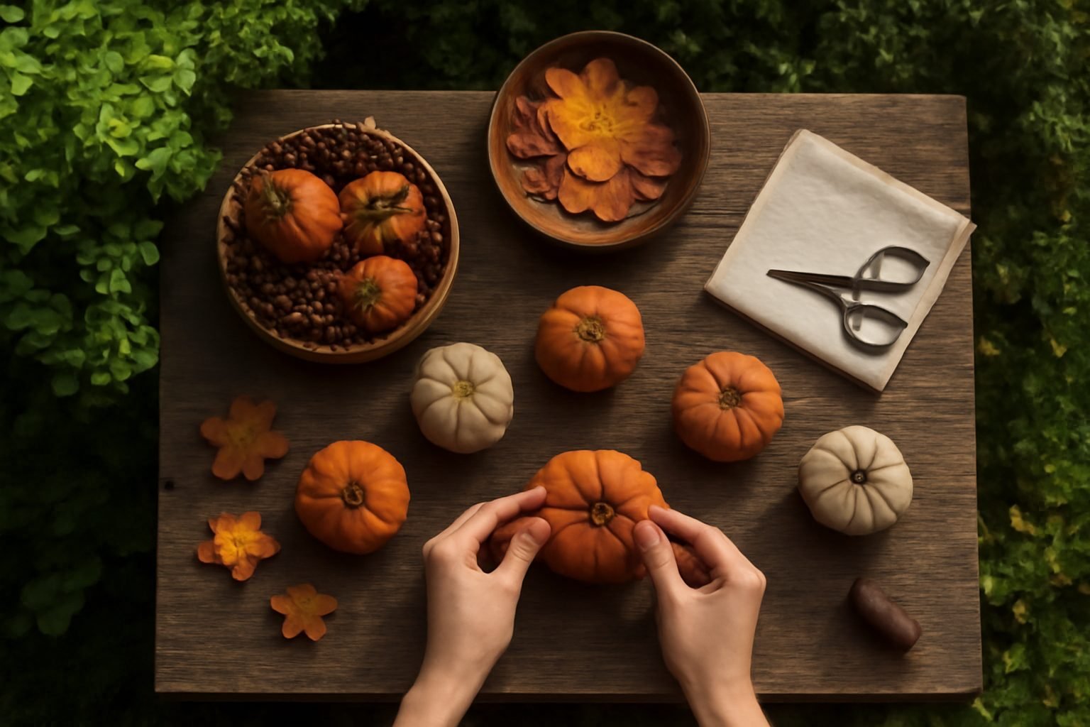 Herbstdeko Outdoor nähen in 7 Schritten