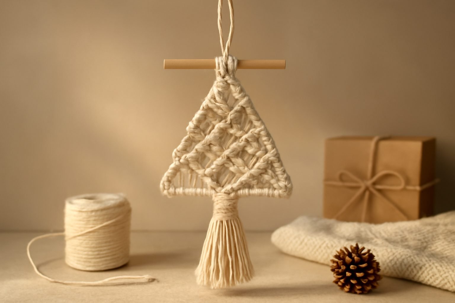 Makramee Weihnachten Anleitung gelingt auch beim ersten Mal