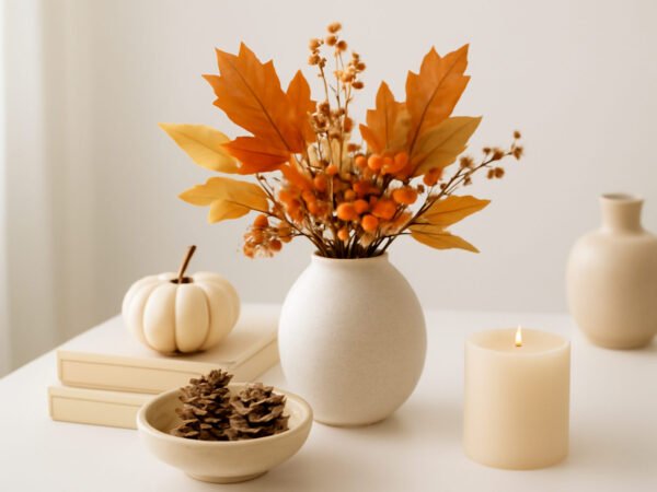 Schlichte Herbstdeko basteln — der Weg zum Ergebnis