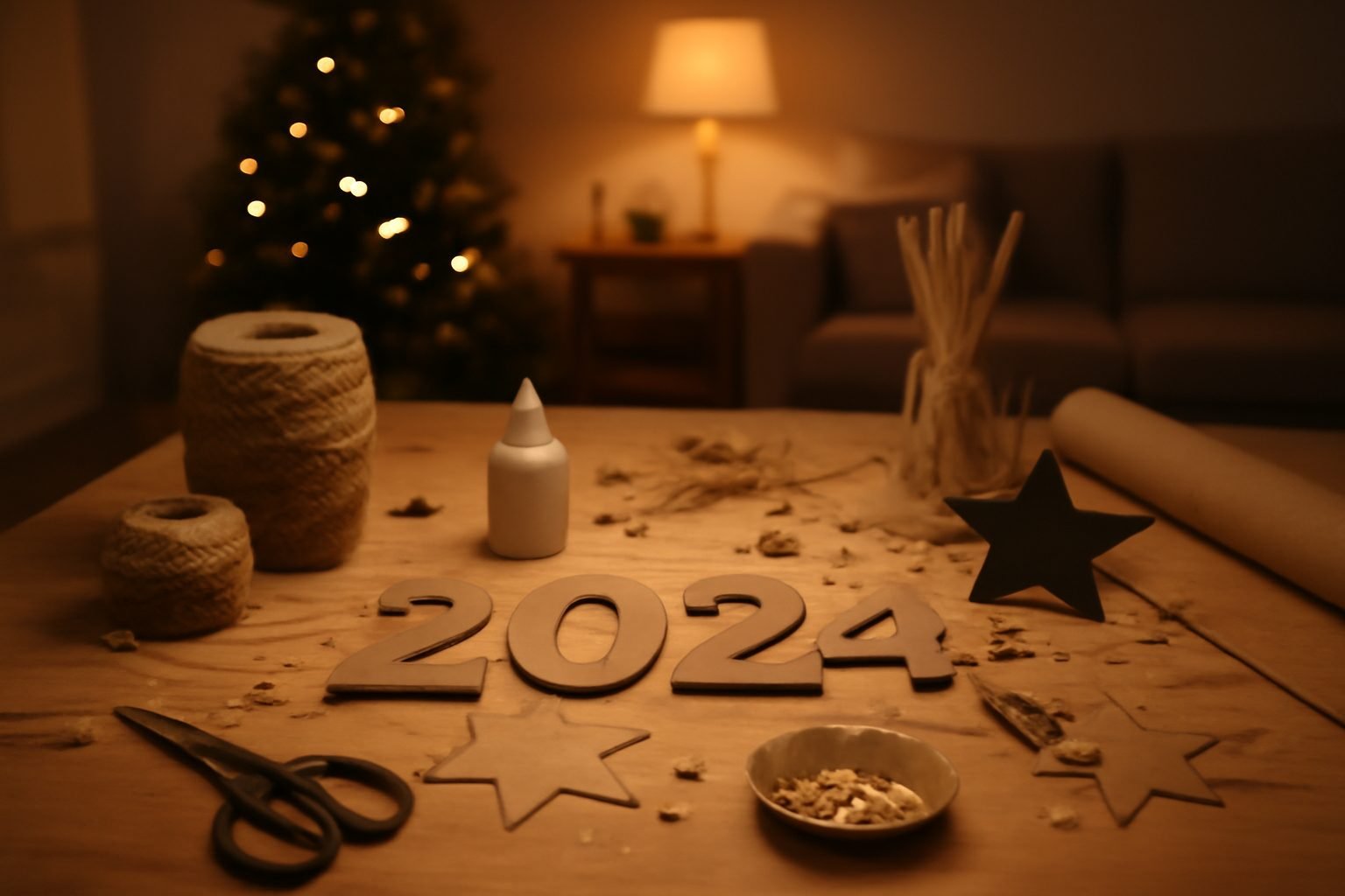 Silvester Deko DIY fürs Wohnzimmer — der Weg zum Ergebnis
