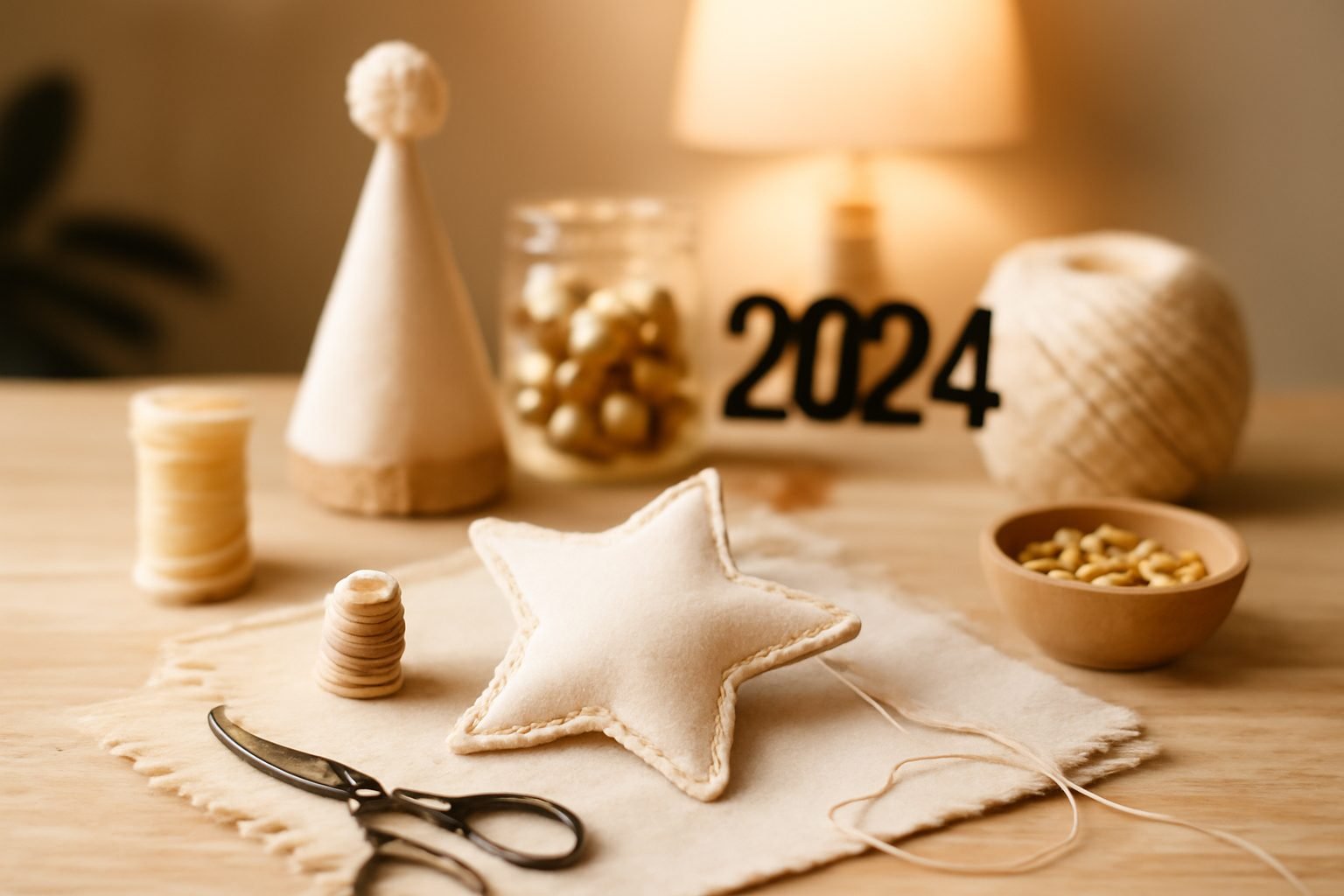 Silvester Tischdekoration nähen ohne Vorkenntnisse