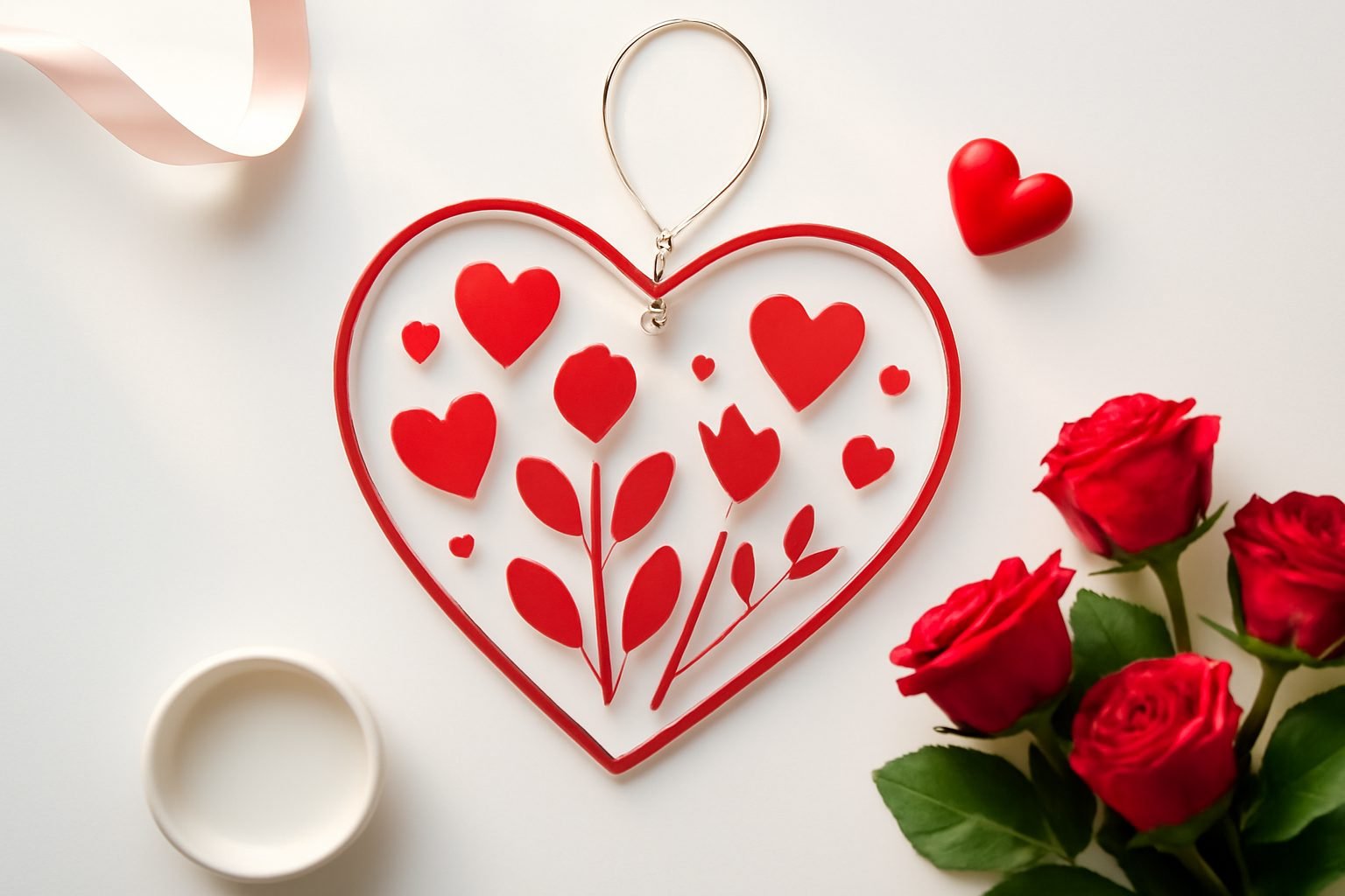 Valentinstag basteln fürs Fenster: 6 Schritte zum Ergebnis
