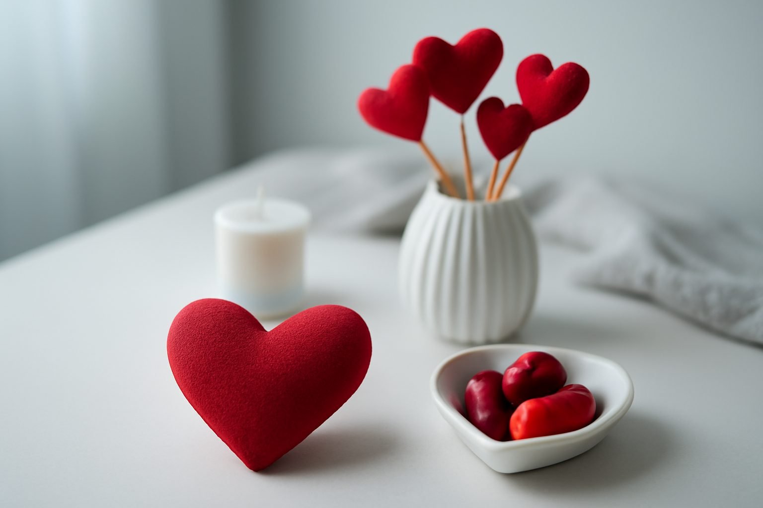 Valentinstag Dekoration mit Kindern basteln in 6 Schritten