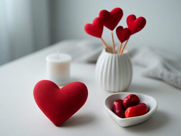Valentinstag Dekoration mit Kindern basteln in 6 Schritten