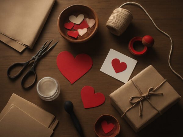 Valentinstag Geschenkideen basteln Anleitung in 6 Schritten