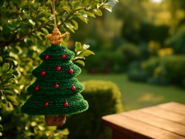 Weihnachtsdekoration Ideen draußen häkeln