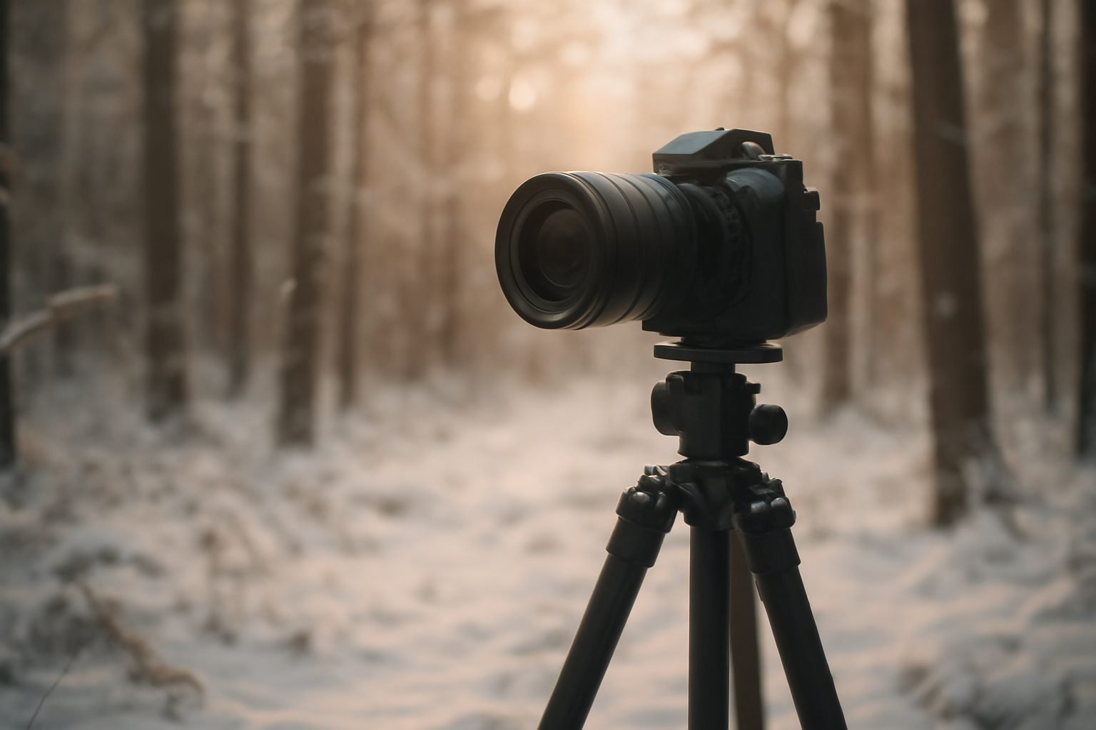 Winterwald Fotoshooting Ideen ohne teure Anschaffung